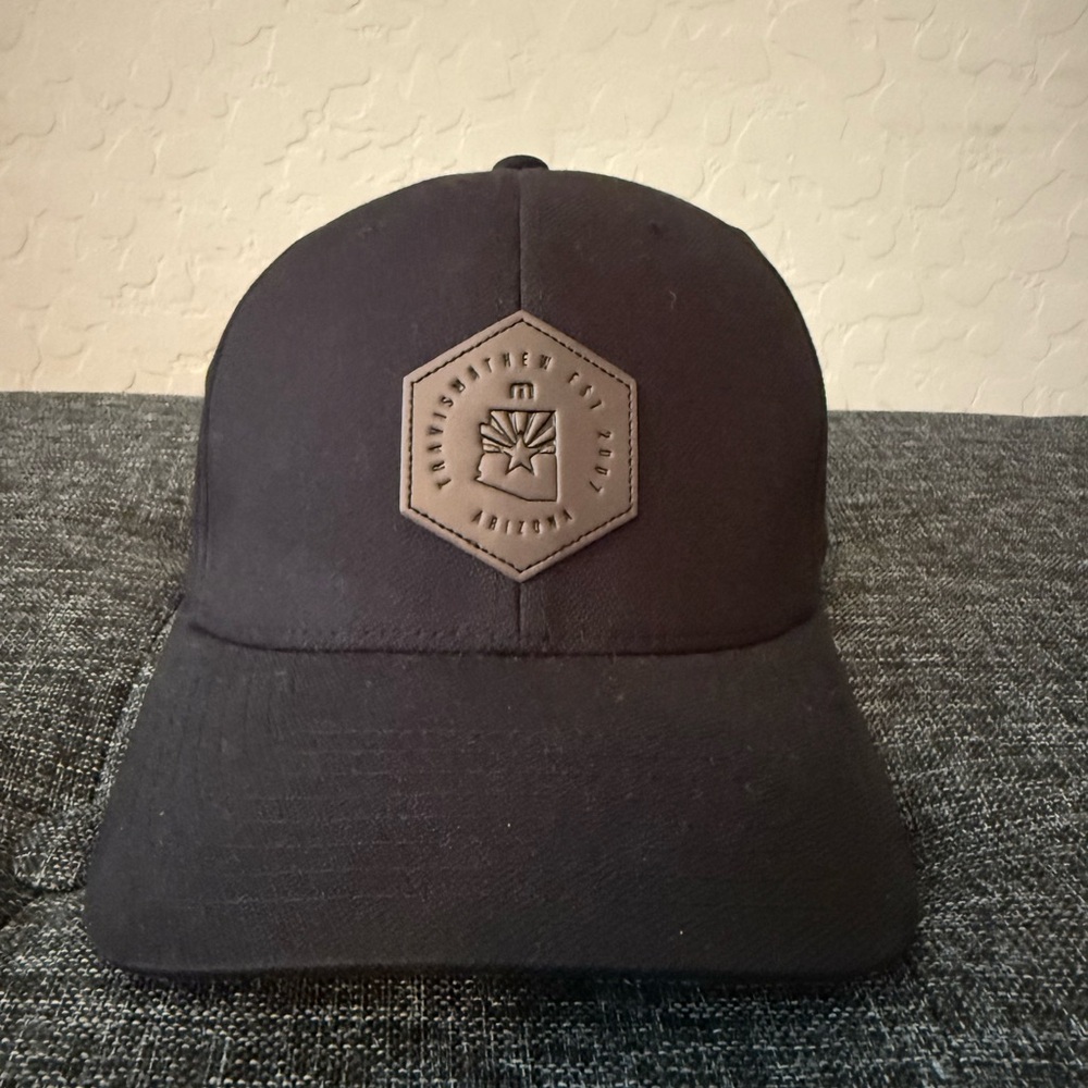Travis Mathew Black and Brown Hat with Hexagonal Patch